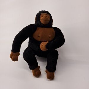 HearthSong Gorilla Plush Stuffed Animal Retired Rare Realistic Jungle Ape 7"
